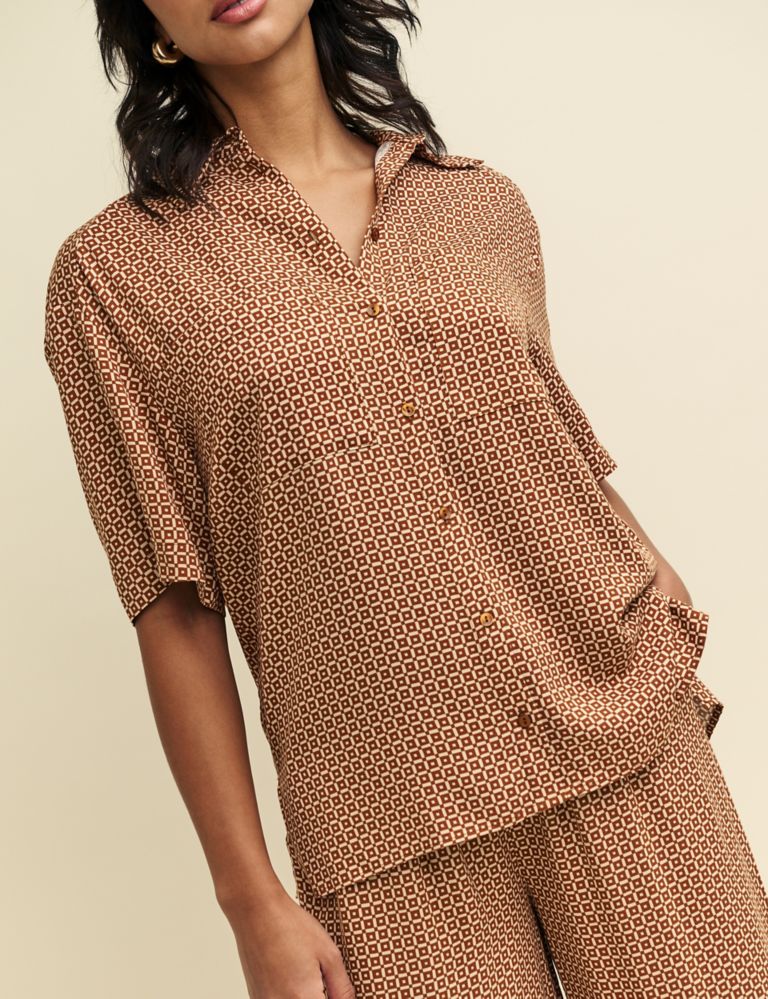 Geometric Collared Relaxed Shirt 6 of 6