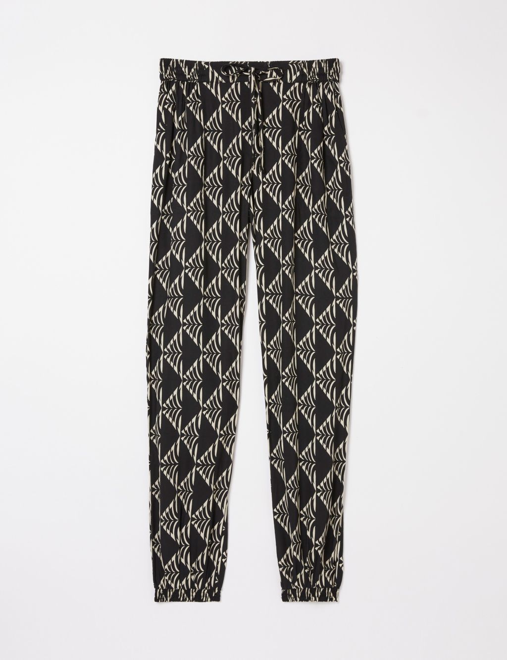 Geometric Drawstring Cuffed Trousers 1 of 5