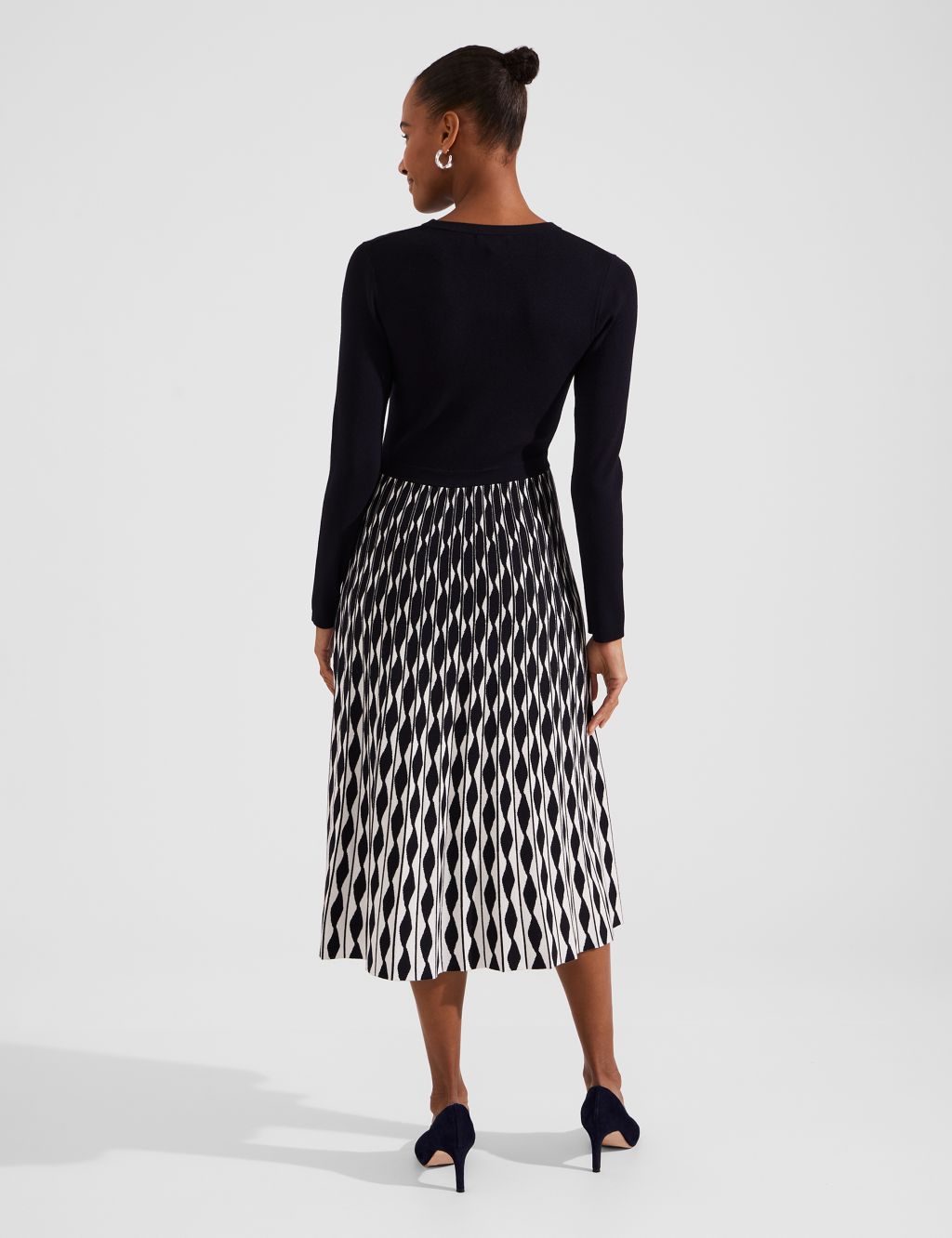 Geometric Knitted Midi Dress | HOBBS | M&S