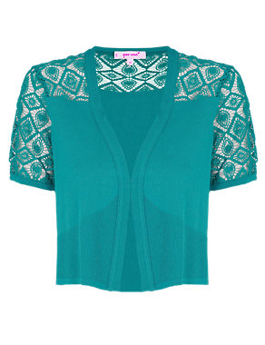 Geometric Lace Dress Cardigan Image 2 of 8