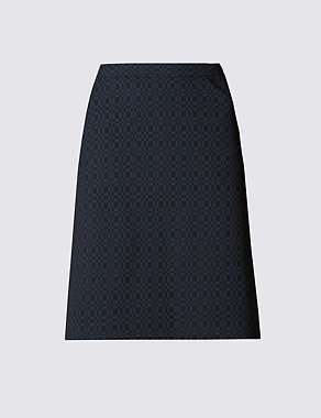 Geometric Print A-Line Mini Skirt Image 2 of 4