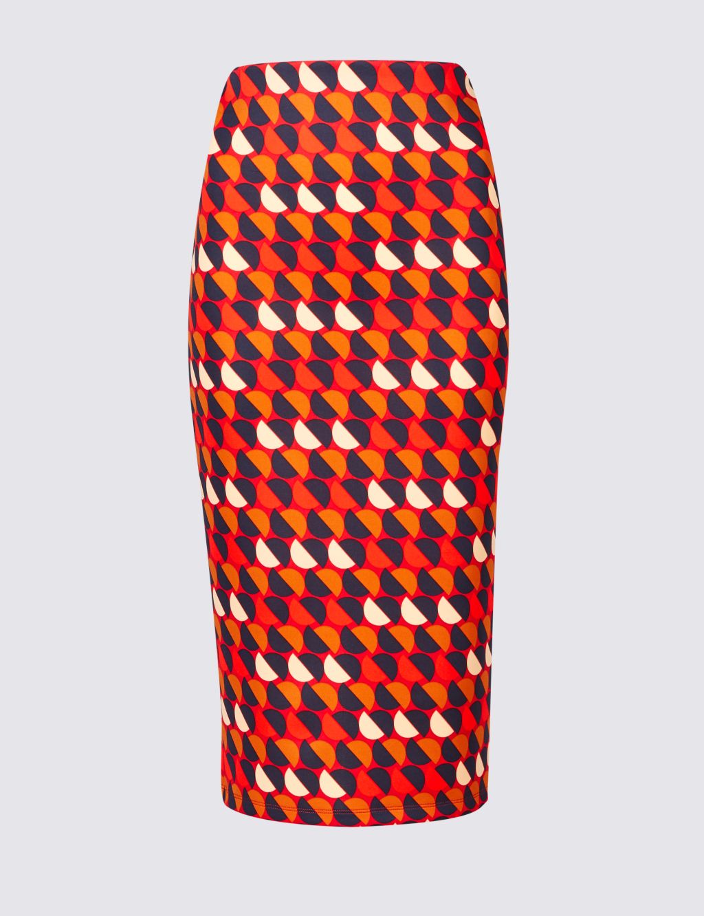 Geometric Print Jersey A-Line Midi Skirt | M&S Collection | M&S