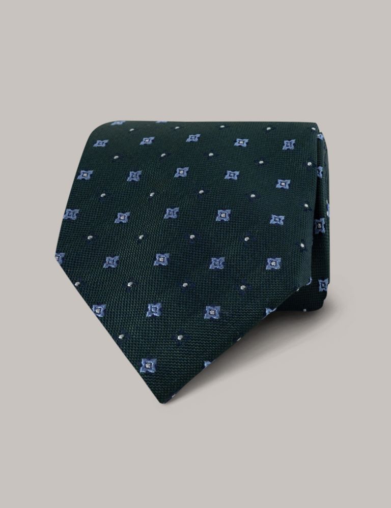 Geometric Pure Silk Tie 1 of 3