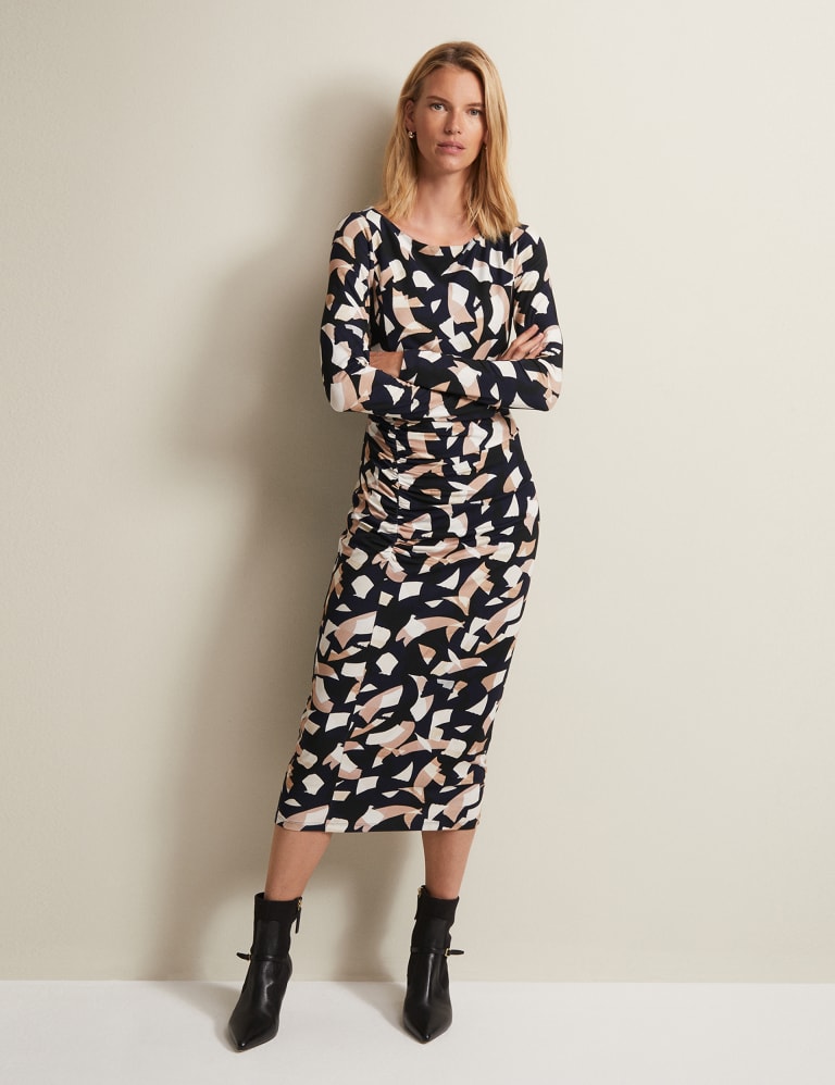 Leopard print midi bodycon dress shop
