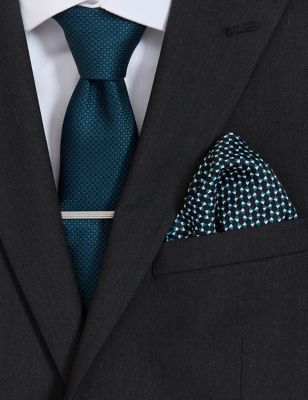 Geometric Tie, Pin and Pocket Square Set Image 2 of 3
