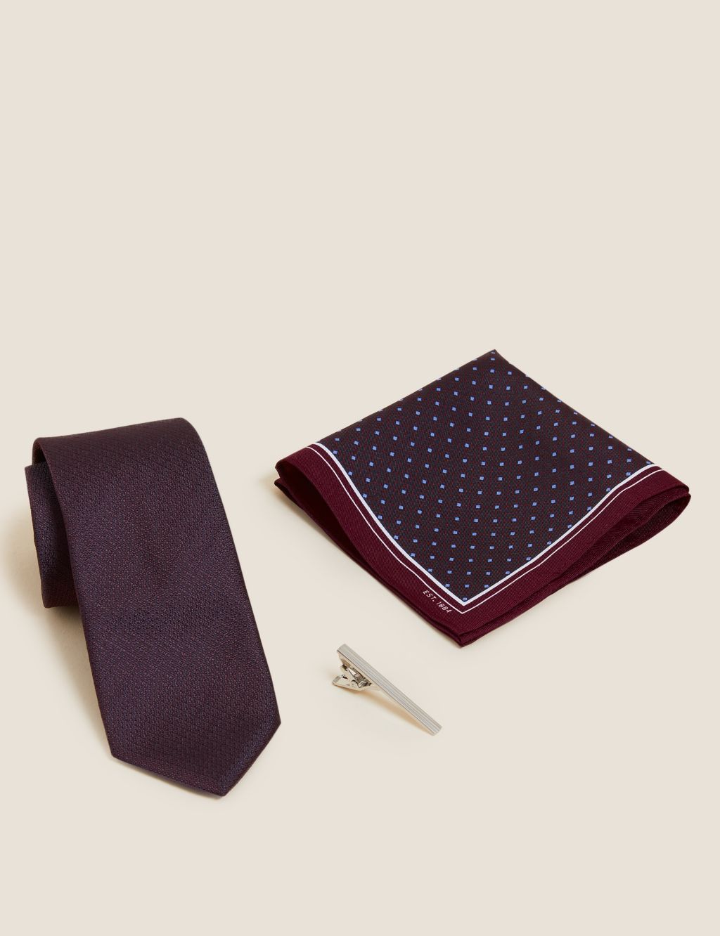 Geometric Tie, Pin and Pocket Square Set 3 of 3