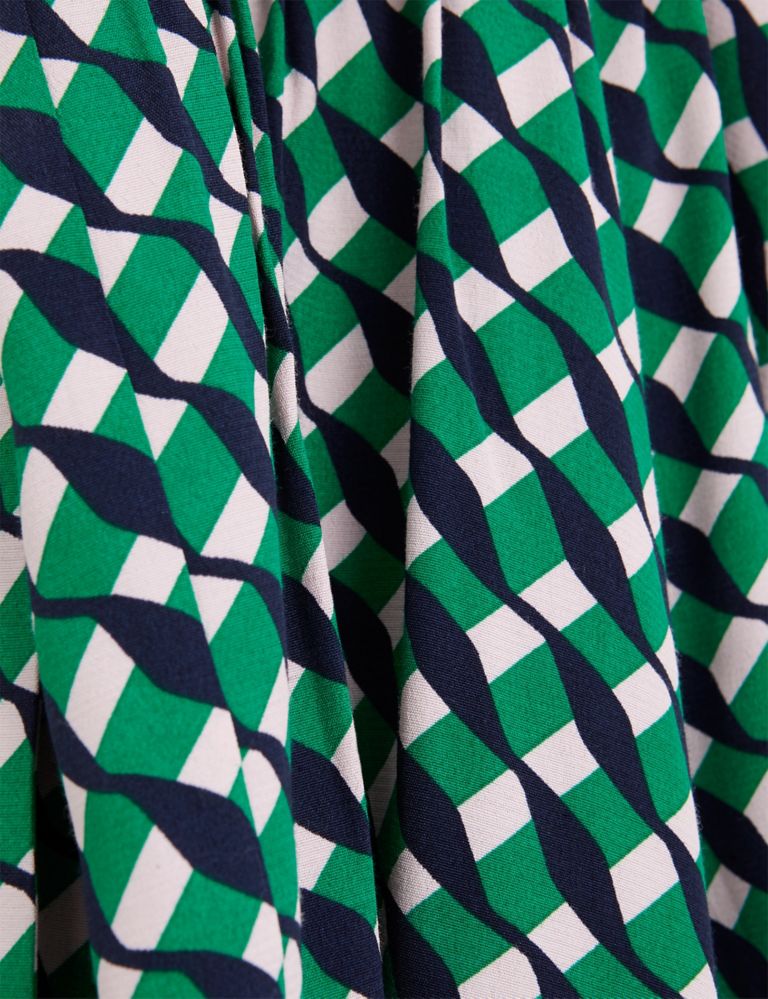 Geometric Tie Waist Midi Shirt Dress 8 of 8