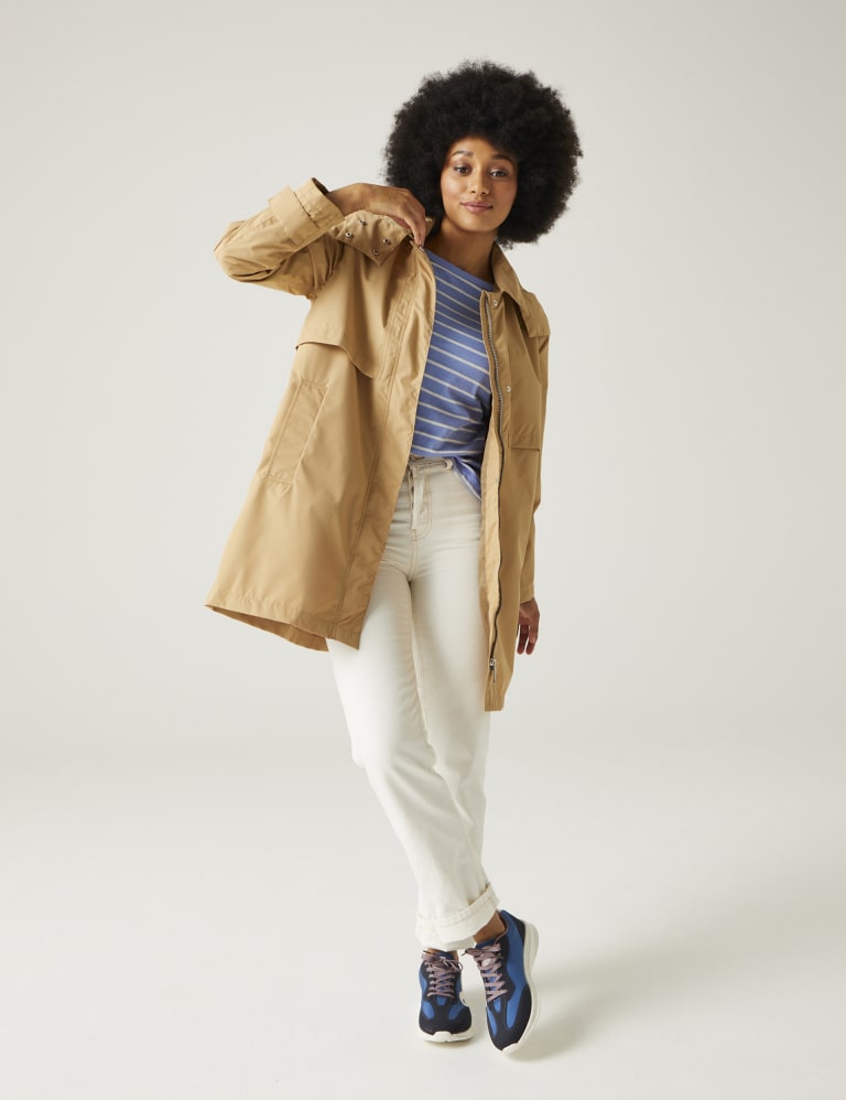 Hooded Funnel Neck Raincoat Regatta M&S