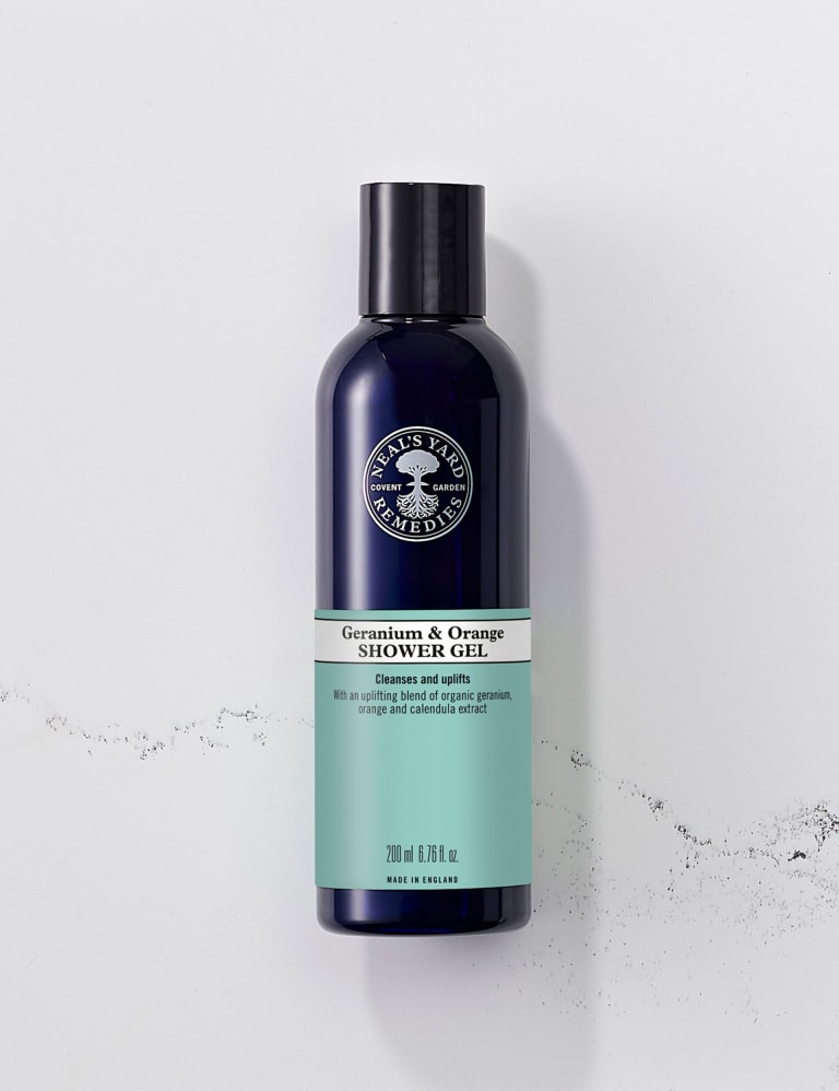 Geranium & Orange Shower Gel 200ml Neal's Yard Remedies M&S