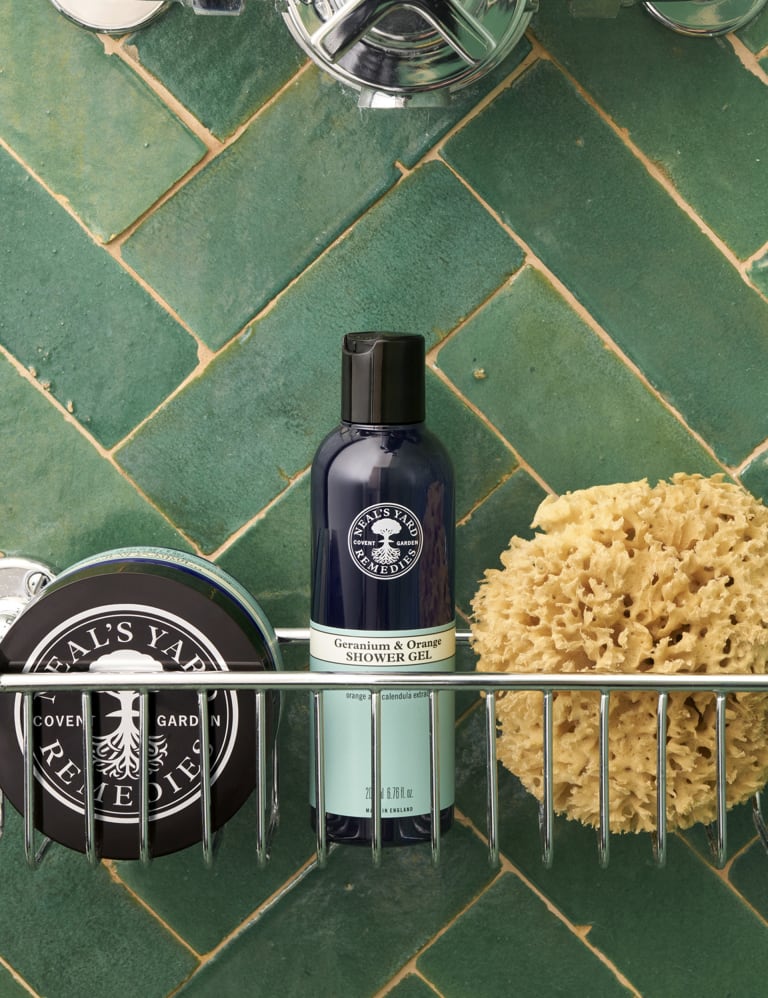 Geranium & Orange Shower Gel 200ml Neal's Yard Remedies M&S