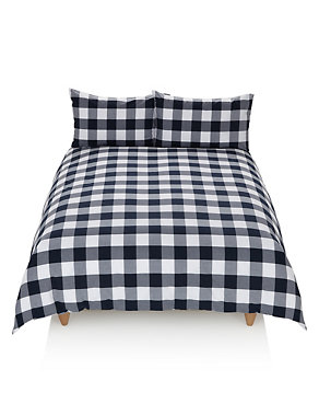 Gingham Checked Bedding Set Image 2 of 4