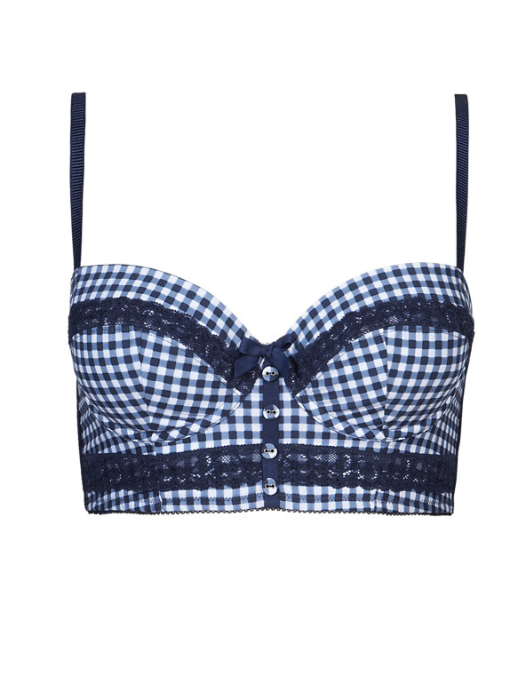 Gingham Checked Longline Balcony A-DD Bra, Limited Collection