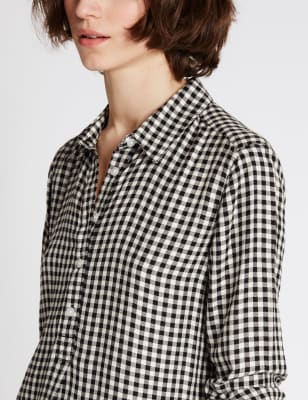 Gingham best sale shirt dress