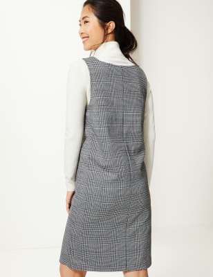 Gingham Midi Pinafore Dress M S Collection M S