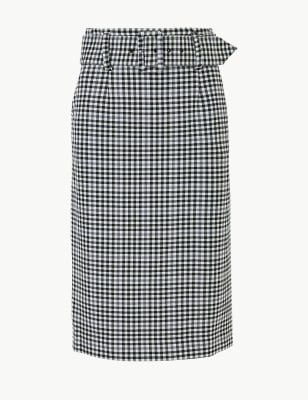 Gingham Pencil Skirt | M&S Collection | M&S