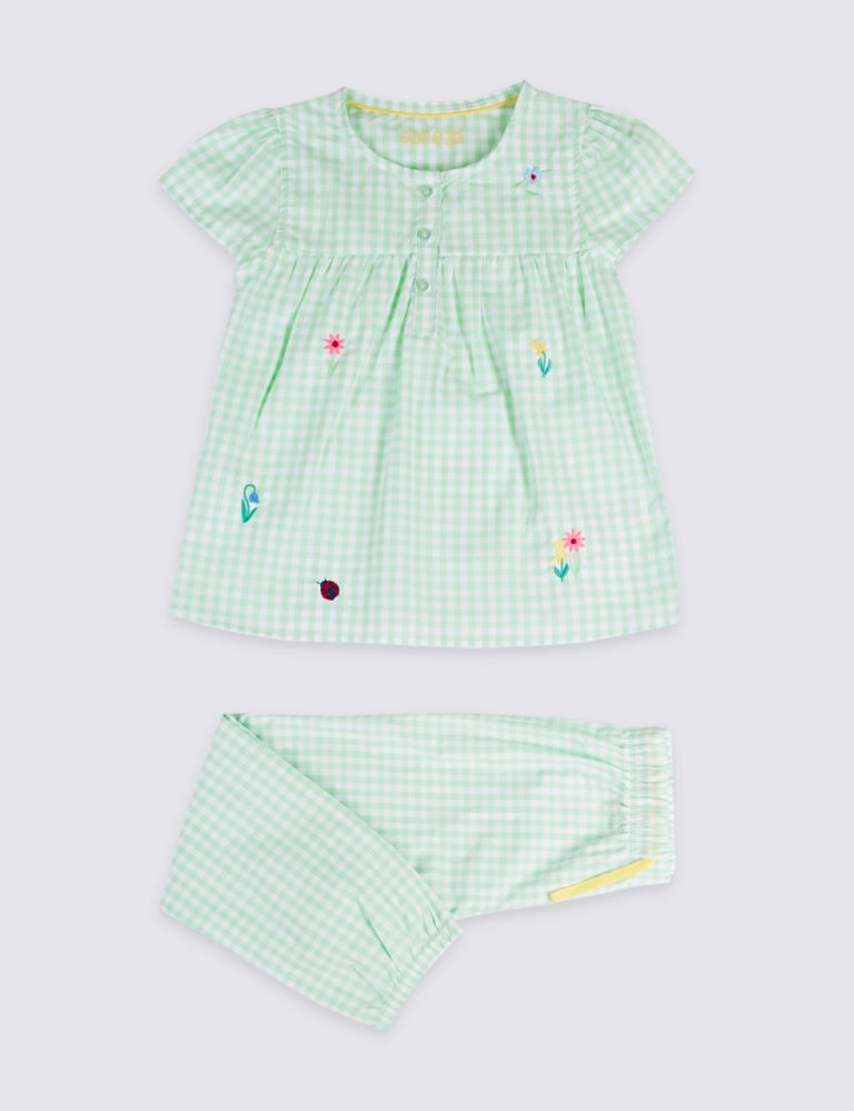 Gingham Pure Cotton Pyjamas (1-7 Years) | M&S