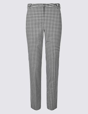 Gingham on sale skinny pants