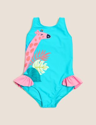 Giraffe Print Swimsuit (2-7 Yrs) | M&S