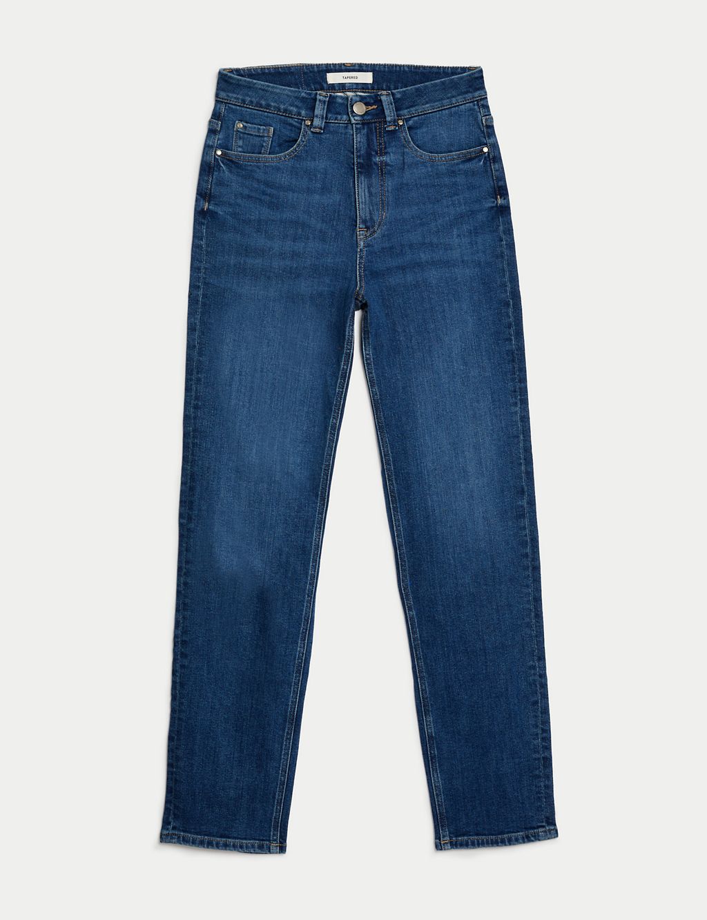 Girlfriend Mid Rise Straight Leg Jeans 1 of 5