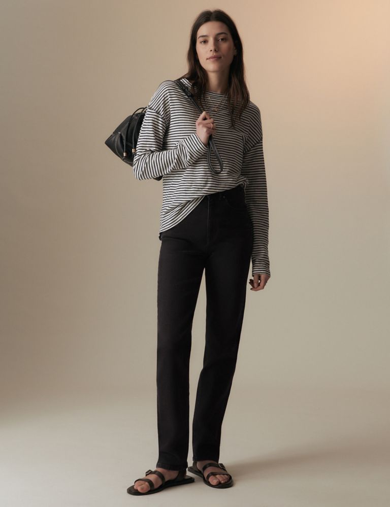 Electric Feel Thermal Jeans - L  High waisted pants, Straight trousers,  Pants