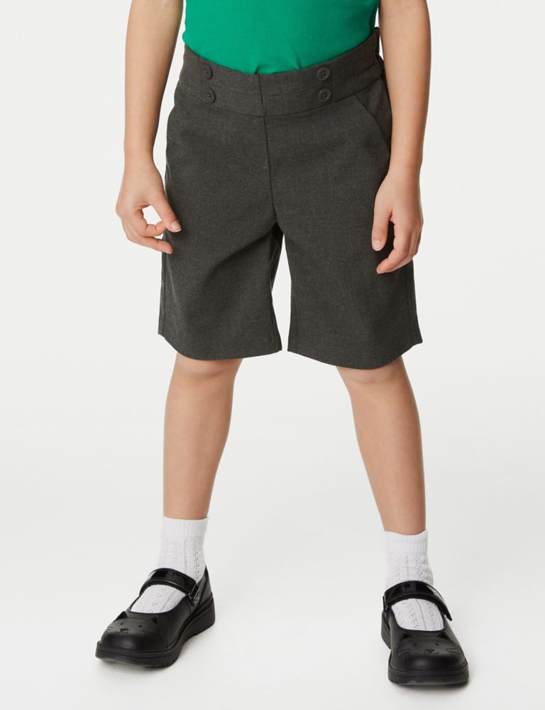 Girls' Button Front School Shorts (2-16 Yrs) 4 of 5