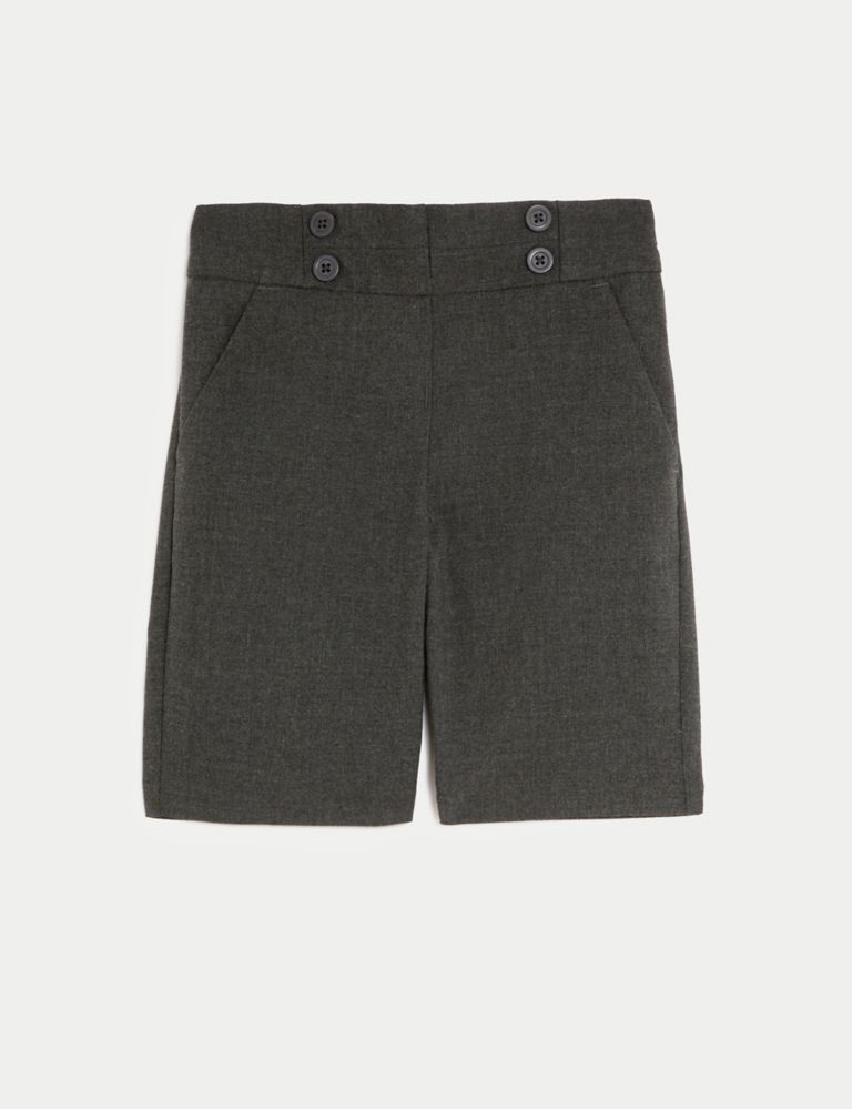 Girls' Button Front School Shorts (2-16 Yrs) | M&S Collection | M&S