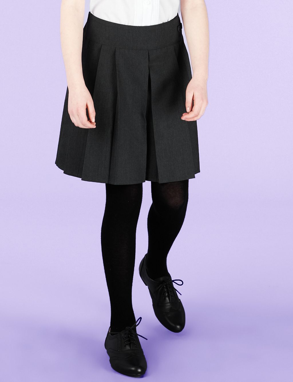 Girls' Button Waist Pleat Skirt with Stormwear+™ 3 of 7