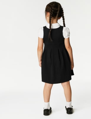grey school pinafore