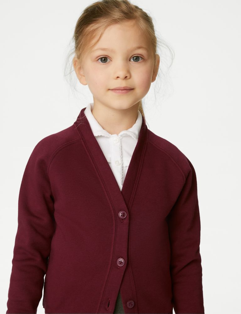 Girls' Cotton Regular Fit School Cardigan (2-16 Yrs) 3 of 4