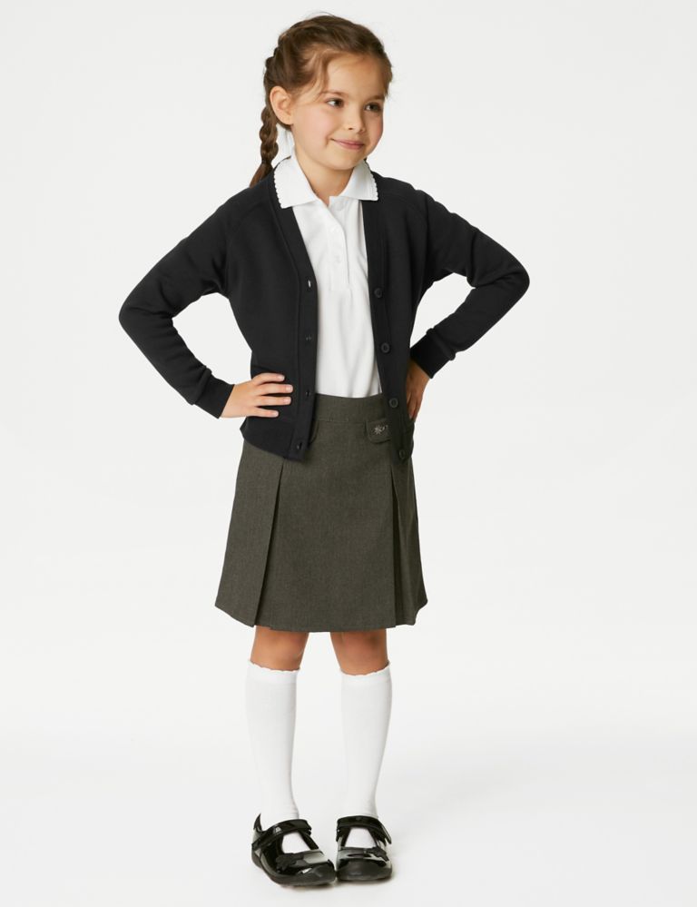 Girls' Cotton Regular Fit School Cardigan (2-16 Yrs) 1 of 4