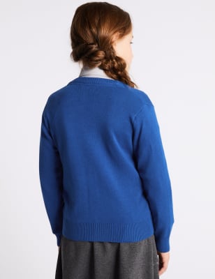 light blue school cardigan