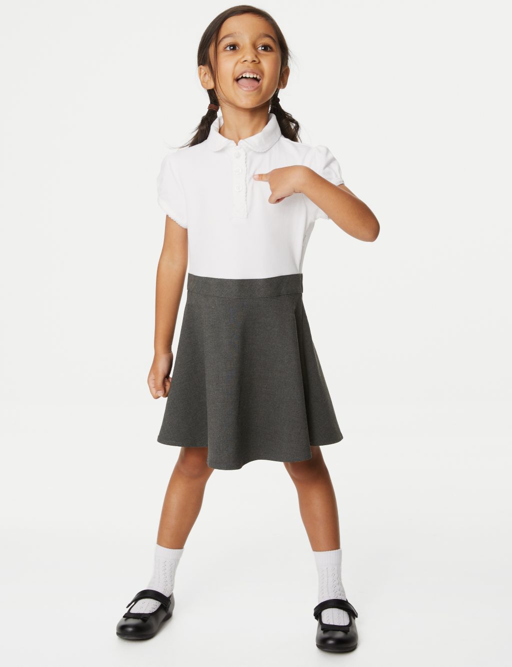 Girls' Cotton Rich School Pinafore (2-14 Yrs) | M&S Collection | M&S