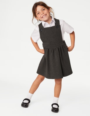 m&s grey school pinafore