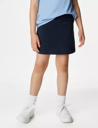 Girls' Cotton with Stretch Sports School Skorts (2-16 Yrs) 3 of 6