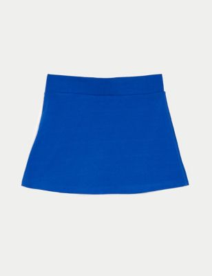 Girls' Cotton with Stretch Sports Skorts (2-16 Yrs) Image 2 of 6