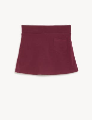 Girls' Cotton with Stretch Sports Skorts (2-16 Yrs) Image 2 of 6