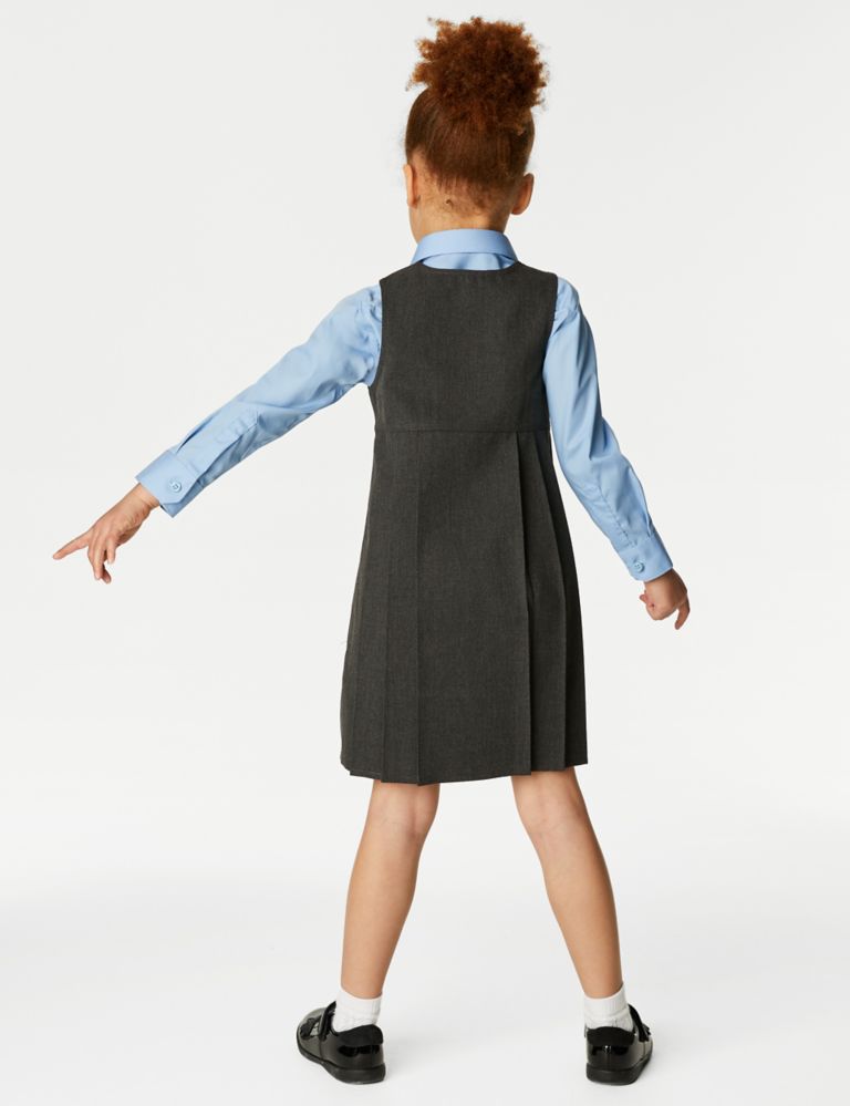 Girls' Double Breasted School Pinafore (2-12 Yrs) 4 of 5