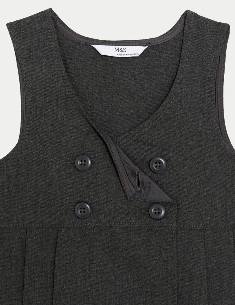Girls' Double Breasted School Pinafore (2-12 Yrs) 5 of 5