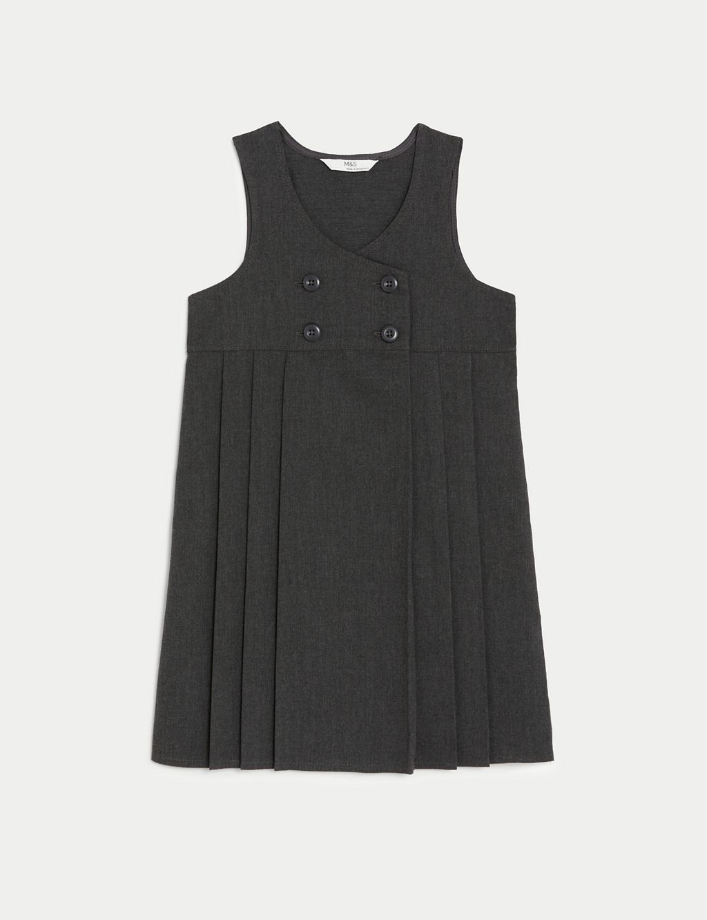 Girls' Double Breasted School Pinafore (2-12 Yrs) 1 of 5