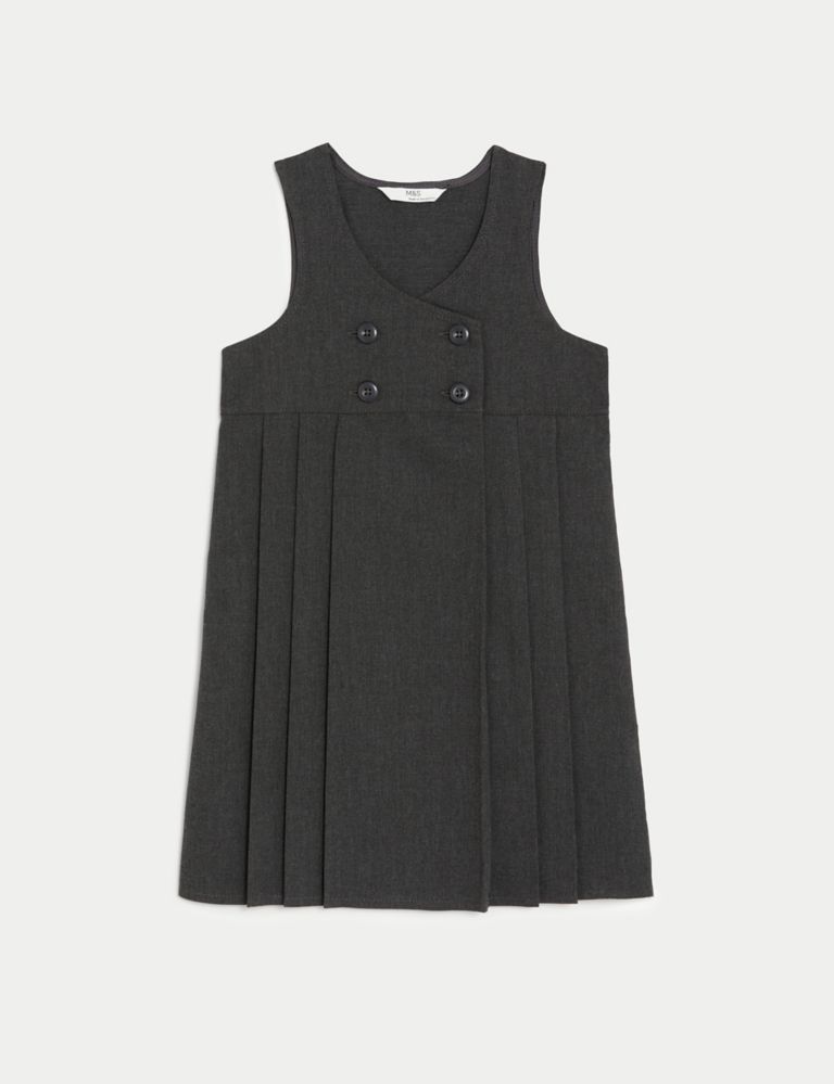 Girls' Double Breasted School Pinafore (2-12 Yrs) 2 of 5