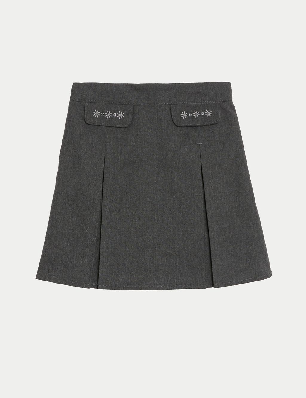 Girls' Embroidered School Skirt (2-18 Yrs) 1 of 6
