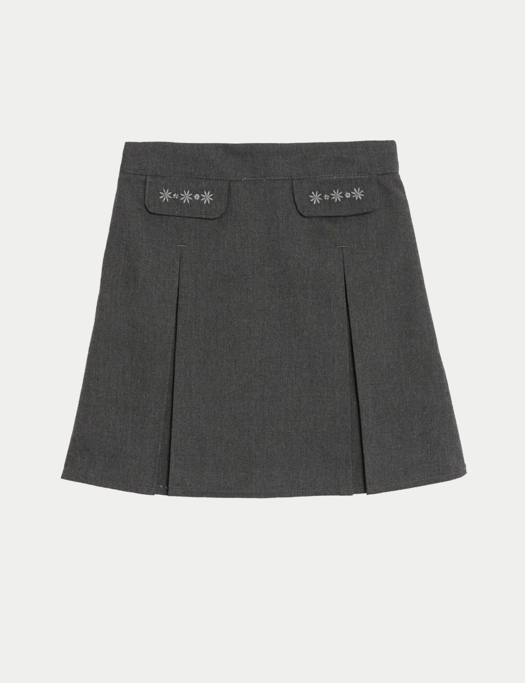 Girls' Embroidered School Skirt (2-18 Yrs) 1 of 6