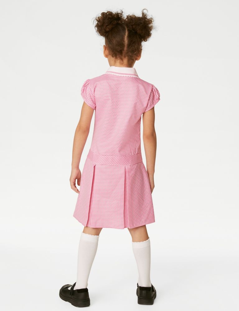 Girls' Gingham Pleated School Dress (2-14 Yrs) 4 of 5