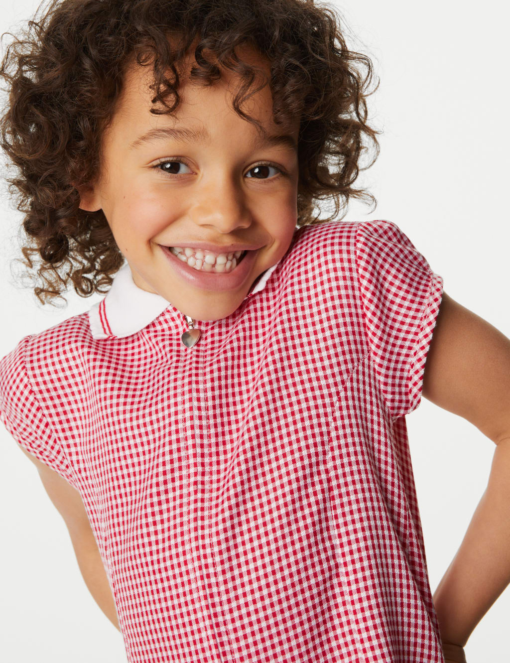 Girls' Gingham Pleated School Dress (2-14 Yrs) 3 of 5