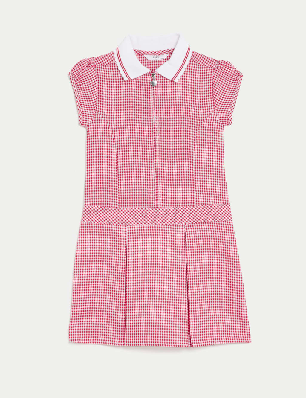 Girls' Gingham Pleated School Dress (2-14 Yrs) 1 of 5