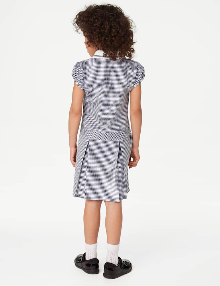 Girls' Gingham Pleated School Dress (2-14 Yrs) 4 of 5