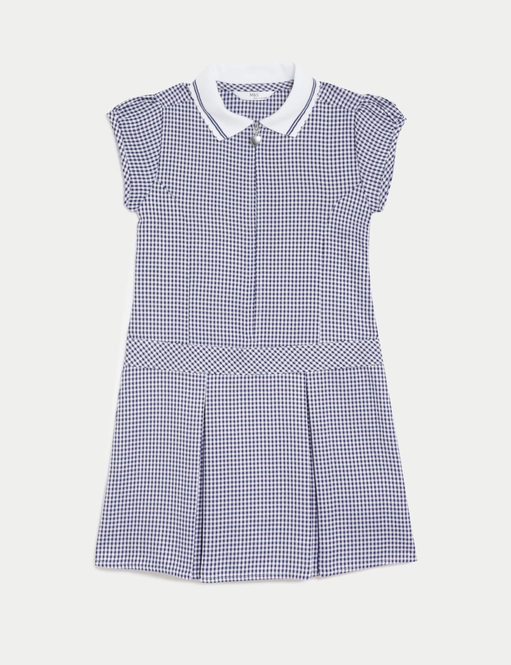 Girls' Gingham Pleated School Dress (2-14 Yrs) 1 of 5