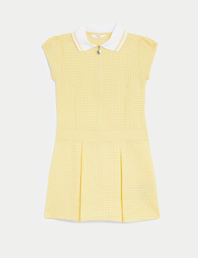 Girls Gingham Pleated School Dress 2 14 Yrs