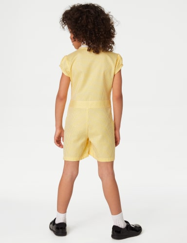 Girls' Gingham School Playsuit (2-14 Yrs) 4 of 5