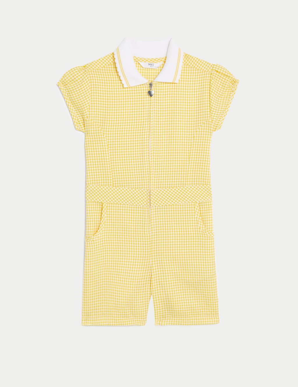 Girls' Gingham School Playsuit (2-14 Yrs) 1 of 5